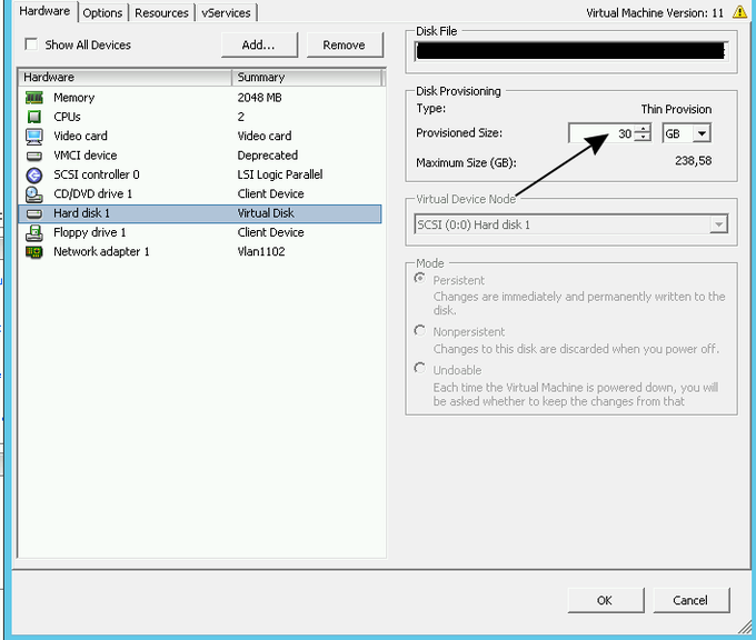 vmware disk boyutu belirleme vmware disk boyutu belirleme