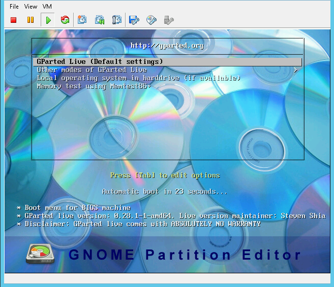 gparted live gparted live